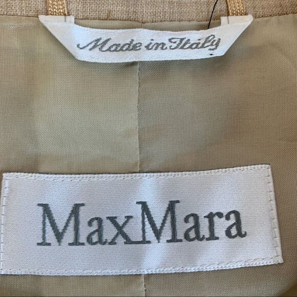 MAXMARA NWOT tan camel caramel brown 100% wool blazer Sz 14 - Picture 8 of 15
